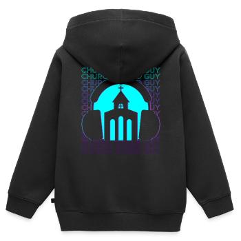 Ingénieur du son Ingénieur du son Ingénieur du son Rétro - Sweat Premium à capuche zippé enfant bio - noir - Dos - AI Model Kid Male (0cm)