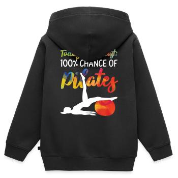 Pilates Instructor Teacher - Kinder Premium Organic Zip Hoodie - Schwarz - Hinten - AI Model Kid Male (0cm)