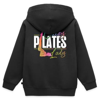 Pilates Instructor Teacher - Kinder Premium Organic Zip Hoodie - Schwarz - Hinten - AI Model Kid Male (0cm)