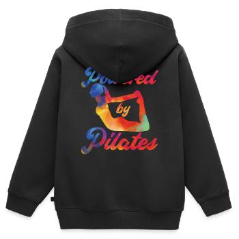 Pilates Instructor Teacher - Kinder Premium Organic Zip Hoodie - Schwarz - Hinten - AI Model Kid Male (0cm)