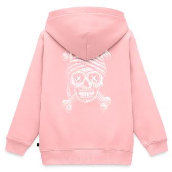 Tattoo der Dunkelheit: Totenkopf T-Shirt - Kinder Premium Organic Zip Hoodie - Rosa - Hinten - AI Model Kid Female (0cm)