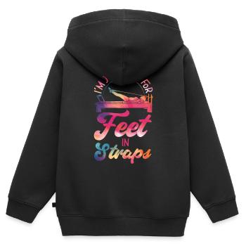 Pilates Instructor Teacher - Kinder Premium Organic Zip Hoodie - Schwarz - Hinten - AI Model Kid Male (0cm)