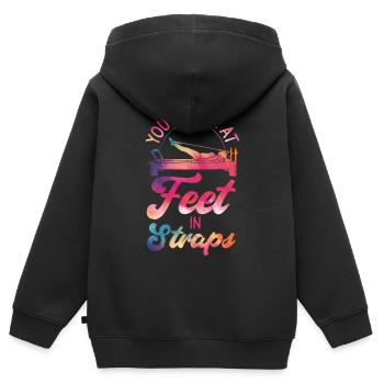 Instructeur de Pilates Professeur - Sweat Premium à capuche zippé enfant bio - noir - Dos - AI Model Kid Male (0cm)