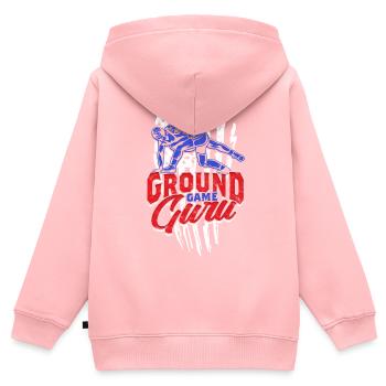 Sambo Ground Game Guru - Kinder Premium Organic Zip Hoodie - Rosa - Hinten - AI Model Kid Female (0cm)