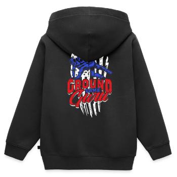 Sambo Ground Game Guru - Sweat Premium à capuche zippé enfant bio - noir - Dos - AI Model Kid Male (0cm)
