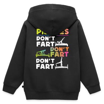 Pilates Instructor Teacher - Kinder Premium Organic Zip Hoodie - Schwarz - Hinten - AI Model Kid Male (0cm)