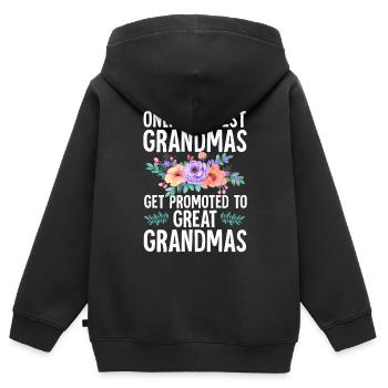 Beste Ur-Oma-Kunst für Oma-Frauen Großartig - Kinder Premium Organic Zip Hoodie - Schwarz - Hinten - AI Model Kid Male (0cm)