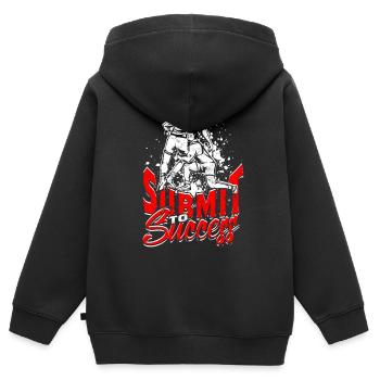 Sambo Soumettre au Succès - Sweat Premium à capuche zippé enfant bio - noir - Dos - AI Model Kid Male (0cm)