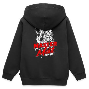 Sambo Maîtrisez votre état d’ de tapis - Sweat Premium à capuche zippé enfant bio - noir - Dos - AI Model Kid Male (0cm)