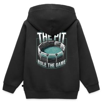 Gagaball Gaga Ball Dodgeball - Kinder Premium Organic Zip Hoodie - Schwarz - Hinten - AI Model Kid Male (0cm)