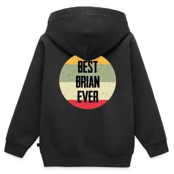 Best Brian Ever - Kinder Premium Organic Zip Hoodie - Schwarz - Hinten - AI Model Kid Male (0cm)