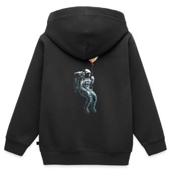 Ballon astronaute astronaute astronaute - Sweat Premium à capuche zippé enfant bio - noir - Dos - AI Model Kid Male (0cm)
