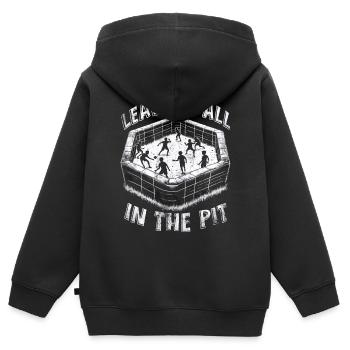 Gagaball Gaga Ball Dodgeball - Kinder Premium Organic Zip Hoodie - Schwarz - Hinten - AI Model Kid Male (0cm)