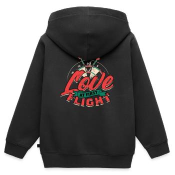 Dard joueur de fléchettes - Sweat Premium à capuche zippé enfant bio - noir - Dos - AI Model Kid Male (0cm)