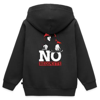 Disc Jockey No Requests Disco Hall Disc Jockeys - Kids Premium Organic Zip-up Hoodie - black - Back - AI Model Kid Male (0cm)