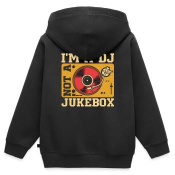 Disc Jockey I'm A DJ Not A Turntable Disc Jockeys - Kinder Premium Organic Zip Hoodie - Schwarz - Hinten - AI Model Kid Male (0cm)