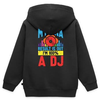 Disc Jockey My DNA Result Is DJ Music Disc Jockeys - Kinder Premium Organic Zip Hoodie - Schwarz - Hinten - AI Model Kid Male (0cm)