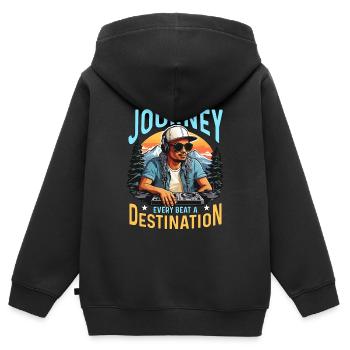 Disc Jockey Every Mix A DJ Music Disc Jockeys - Kinder Premium Organic Zip Hoodie - Schwarz - Hinten - AI Model Kid Male (0cm)