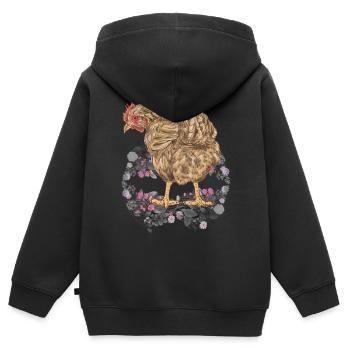 Frühling Ostern Huhn Federvieh Natur Geflügel - Kinder Premium Organic Zip Hoodie - Schwarz - Hinten - AI Model Kid Male (0cm)