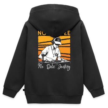 Disc Jockey No Coffee No Turntable Coffee Lover - Kinder Premium Organic Zip Hoodie - Schwarz - Hinten - AI Model Kid Male (0cm)