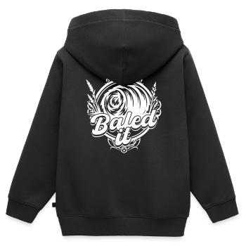 Landwirt Heu Stroh Strohballen Heuballen Baled It - Kinder Premium Organic Zip Hoodie - Schwarz - Hinten - AI Model Kid Male (0cm)