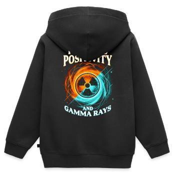L’ingénieur nucléaire rayonne de positivité et de rayons gamma - Sweat Premium à capuche zippé enfant bio - noir - Dos - AI Model Kid Male (0cm)