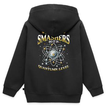 Ingénieur nucléaire Technicien nucléaire - Sweat Premium à capuche zippé enfant bio - noir - Dos - AI Model Kid Male (0cm)