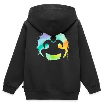 Sumo - Sweat Premium à capuche zippé enfant bio - noir - Dos - AI Model Kid Male (0cm)