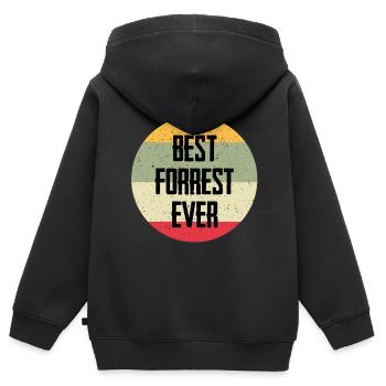 Le meilleur Forrest de tous les temps - Sweat Premium à capuche zippé enfant bio - noir - Dos - AI Model Kid Male (0cm)