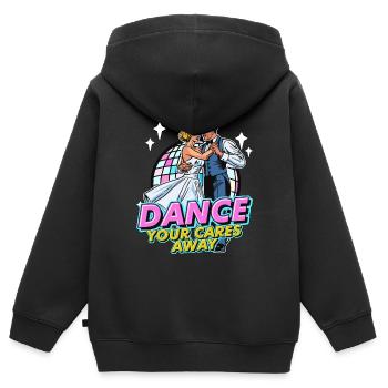 Ballroom Dance Your Cares Dancing Ballroom Dancer - Kinder Premium Organic Zip Hoodie - Schwarz - Hinten - AI Model Kid Male (0cm)