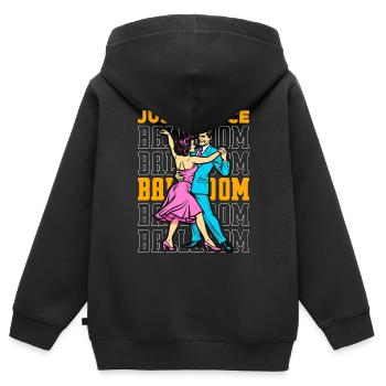 Ballroom Dance Just Dance Ballroom Dance Sport - Kinder Premium Organic Zip Hoodie - Schwarz - Hinten - AI Model Kid Male (0cm)