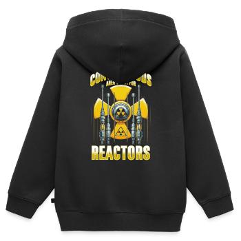 Ingénieur Nucléaire Technicien Nucléaire - Sweat Premium à capuche zippé enfant bio - noir - Dos - AI Model Kid Male (0cm)