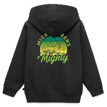 Micro-pousses Micro-pousses - Sweat Premium à capuche zippé enfant bio - noir - Dos - AI Model Kid Male (0cm)