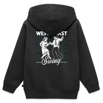 Swing Dance West Coast Swing Loves Couple Dancing - Kinder Premium Organic Zip Hoodie - Schwarz - Hinten - AI Model Kid Male (0cm)