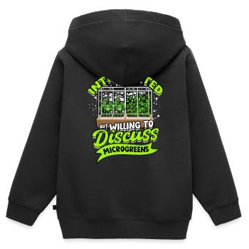 Micro-pousses Micro-pousses - Sweat Premium à capuche zippé enfant bio - noir - Dos - AI Model Kid Male (0cm)