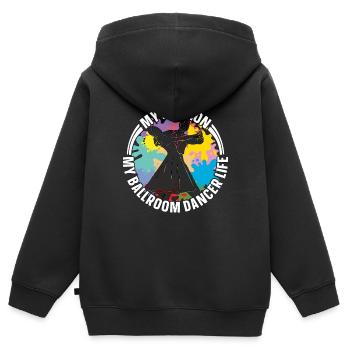 Ballroom Dancer My Passion My Ballroom Dance Sport - Kinder Premium Organic Zip Hoodie - Schwarz - Hinten - AI Model Kid Male (0cm)