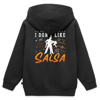 Danse Salsa Tu Mas Perdu Danse Mambo Danseuse Salsa - Sweat Premium à capuche zippé enfant bio - noir - Dos - AI Model Kid Male (0cm)