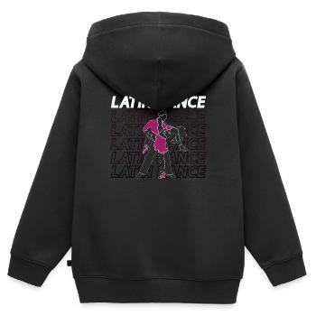 Danse Salsa Danse Latine Musique Mambo Danseuse Salsa - Sweat Premium à capuche zippé enfant bio - noir - Dos - AI Model Kid Male (0cm)