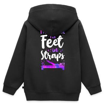 Pilates Instructor Teacher I'm - Kinder Premium Organic Zip Hoodie - Schwarz - Hinten - AI Model Kid Male (0cm)