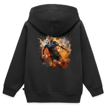 Handball players. Watercolour. - Kids Premium Organic Zip-up Hoodie - black - Back - AI Model Kid Male (0cm)