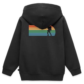 Retro Photograph Fotograf - Kinder Premium Organic Zip Hoodie - Schwarz - Hinten - AI Model Kid Male (0cm)