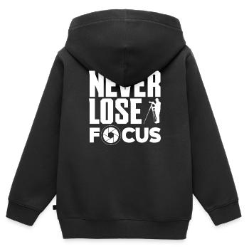 Photograph Fotografieren - Kinder Premium Organic Zip Hoodie - Schwarz - Hinten - AI Model Kid Male (0cm)