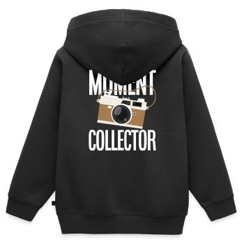 Photograph Fotograf - Kinder Premium Organic Zip Hoodie - Schwarz - Hinten - AI Model Kid Male (0cm)