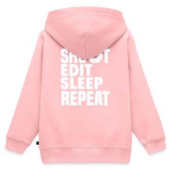 Photograph Beruf - Kinder Premium Organic Zip Hoodie - Rosa - Hinten - AI Model Kid Female (0cm)