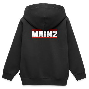 Mayence - Sweat Premium à capuche zippé enfant bio - noir - Dos - AI Model Kid Male (0cm)