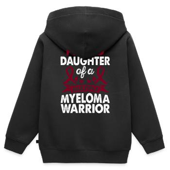 Tochter Von Multiple Myeloma Warrior Awareness - Kinder Premium Organic Zip Hoodie - Schwarz - Hinten - AI Model Kid Male (0cm)
