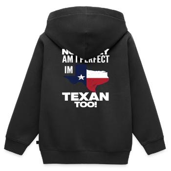 Texas Perfekt Texaner - Kinder Premium Organic Zip Hoodie - Schwarz - Hinten - AI Model Kid Male (0cm)