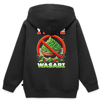 I hate wasabi - Kids Premium Organic Zip-up Hoodie - black - Back - AI Model Kid Male (0cm)