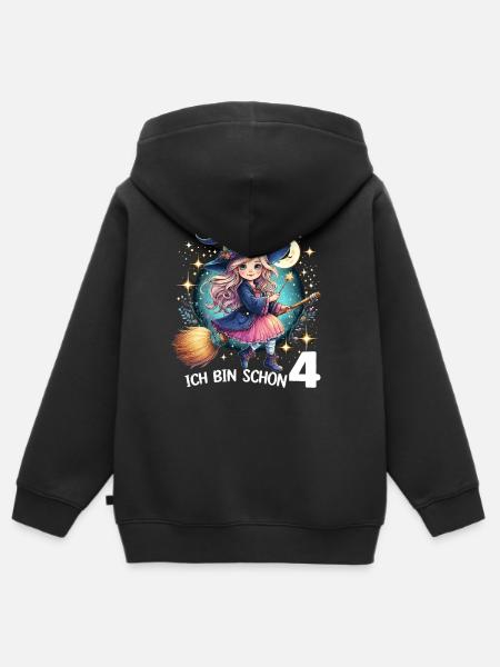 I'm already 4 - Kids Premium Organic Zip-up Hoodie - black