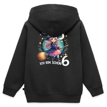 I'm already 6 - Kids Premium Organic Zip-up Hoodie - black - Back - AI Model Kid Male (0cm)